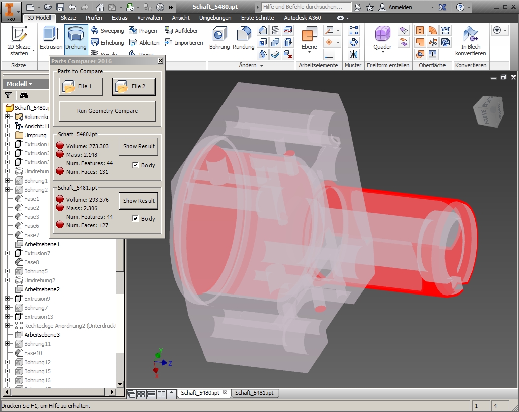 Isicad Ledas Geometry Comparison Licensed For Inventor Plug In