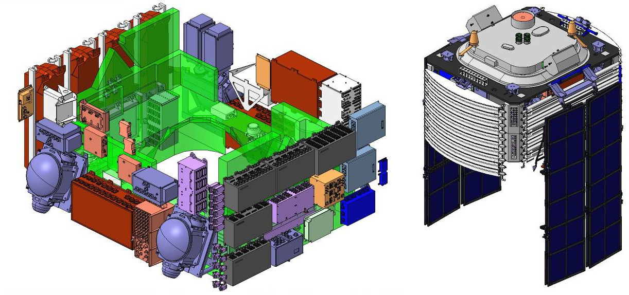 КОМПАС 3D модуль систкем космического аппарата