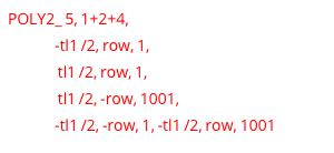 GDL программы примера 4 POLY2_ 5, 1+2+4,