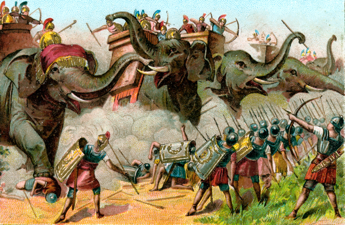 В 279 г. до н.э. в битве при Аускуле эпирская армия царя Пирра в течение двух дней вела наступление на войска римлян и сломила их сопротивление, но потери были столь велики, что победа стала равносильна поражению