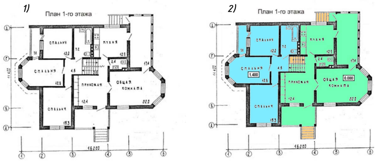 Архитектурные планы этажей