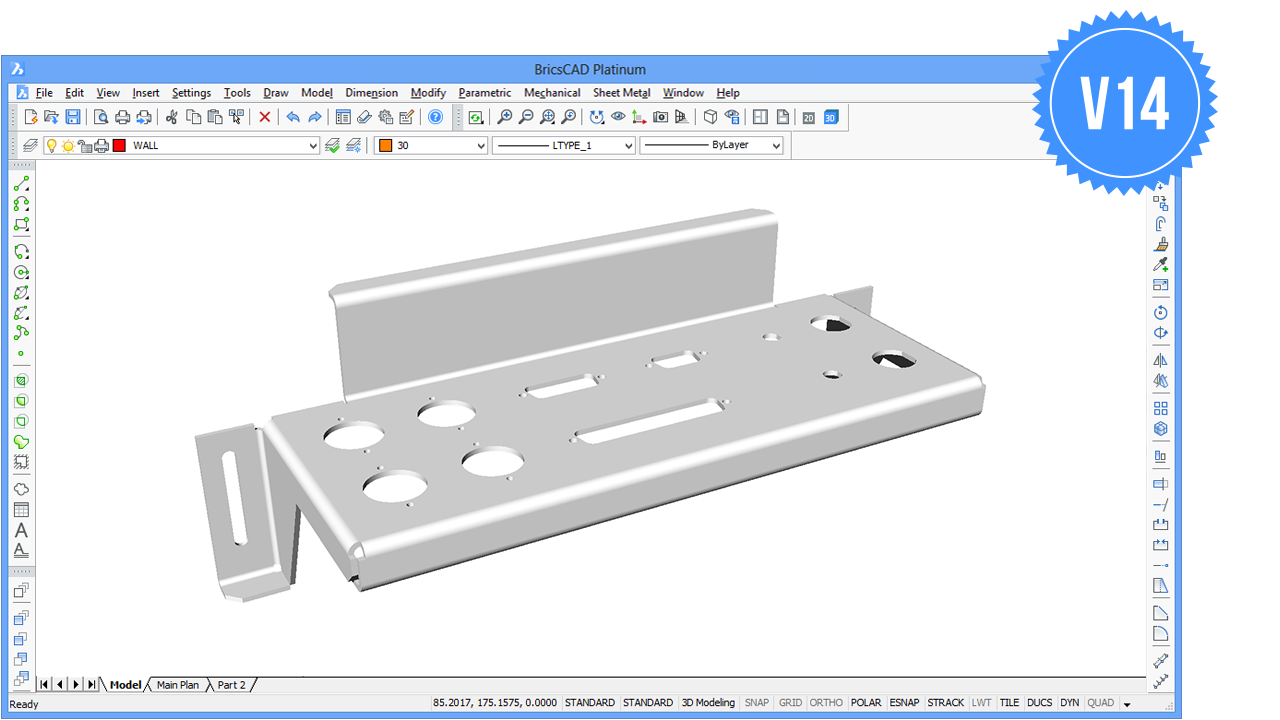 Проектирование изделий из листового металла в BricsCAD V14