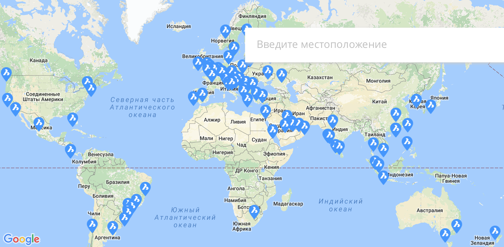 Точки продаж BricsCAD расположены по всему миру