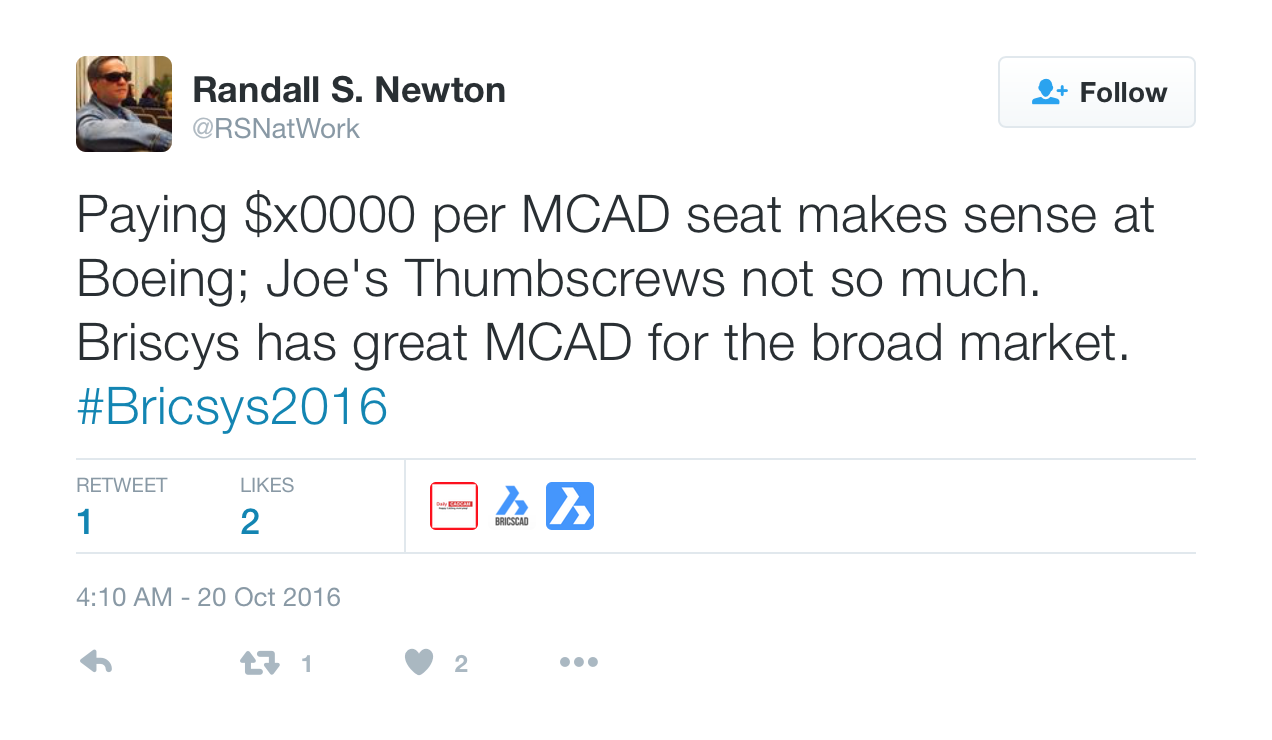 Рэндол Ньютон, известный отраслевой журналист: «Платить десятки тысяч долларов за рабочее место MCAD имеет смысл для Boeing»