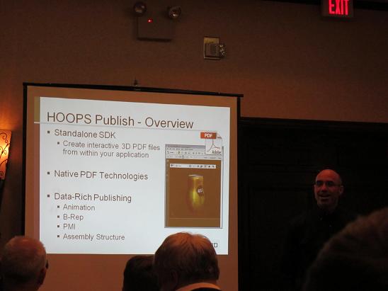 Ron Fritz (CEO of Tech Soft 3D) presenting HOOPS Publish