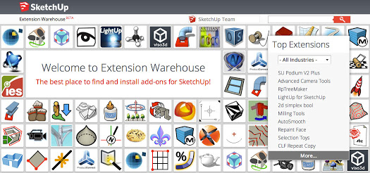 Extension Warehouse - общий дом SketchUp-плагинов