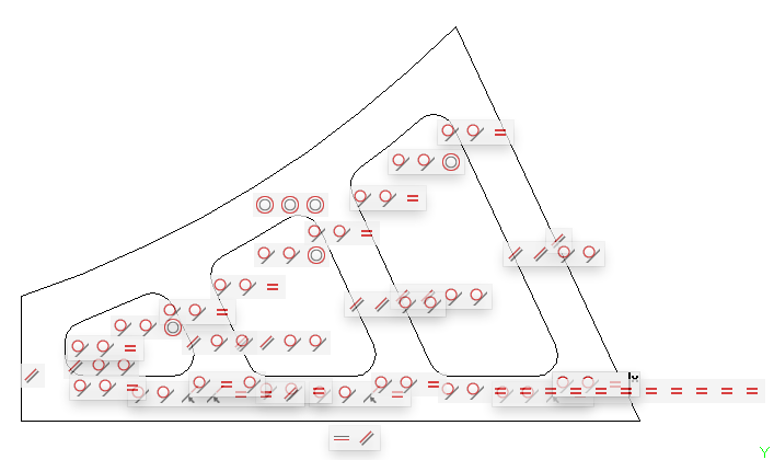 Двумерный эскиз с геометрическими ограничениями в BricsCAD