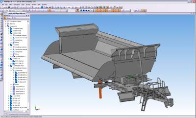 Drawbar sub assembly designed in KOMPAS-3D