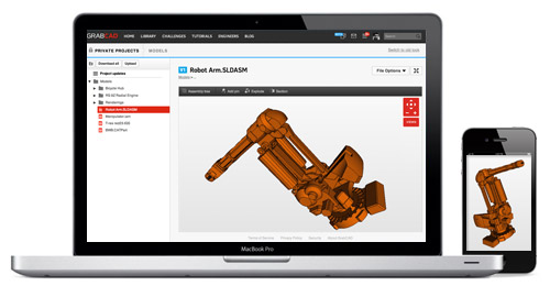GrabCAD Workbench - это новый сайт для совместной работы для машиностроения и разработки продуктов. (Источник: GrabCAD)